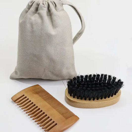 BEARD BRUSH AND COMB